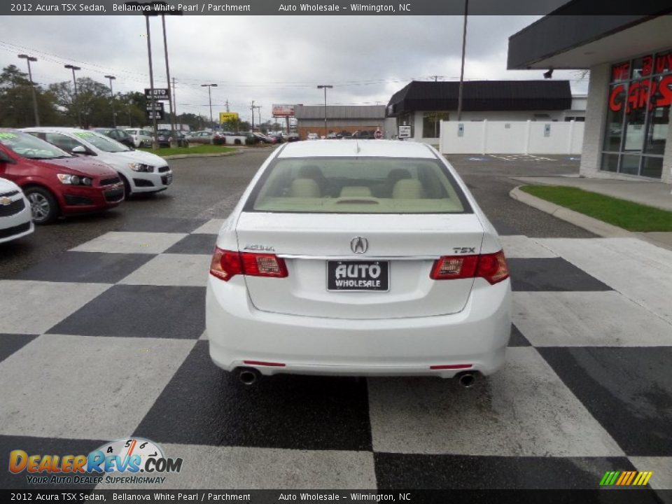 2012 Acura TSX Sedan Bellanova White Pearl / Parchment Photo #4