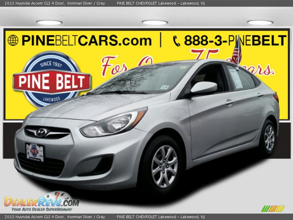 2013 Hyundai Accent GLS 4 Door Ironman Silver / Gray Photo #1