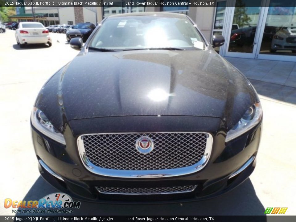 2015 Jaguar XJ XJL Portfolio Ultimate Black Metallic / Jet/Jet Photo #3