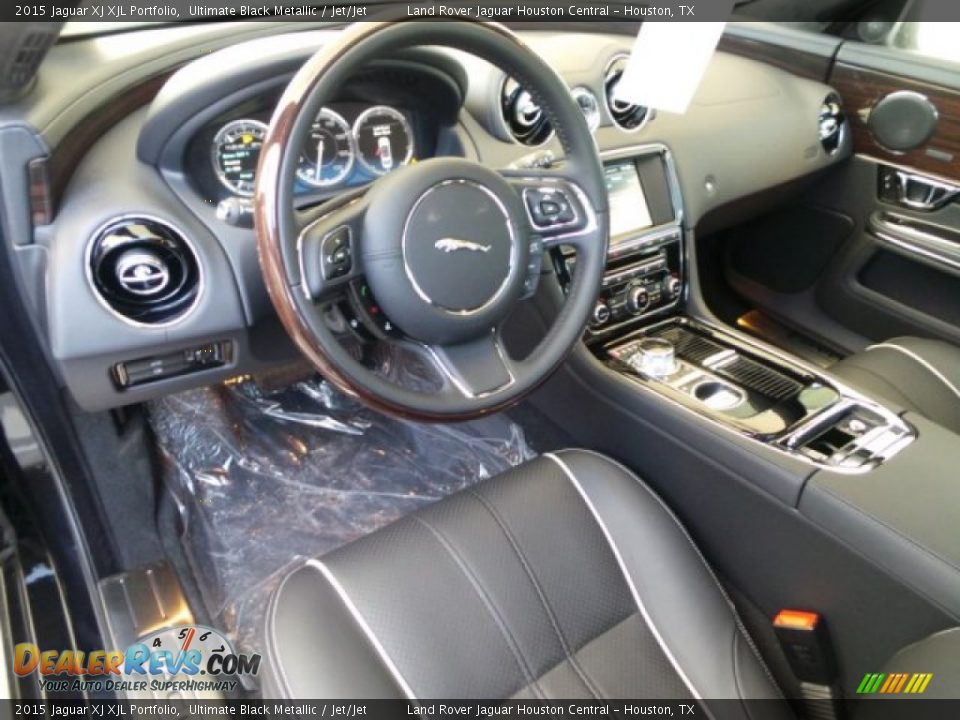 2015 Jaguar XJ XJL Portfolio Ultimate Black Metallic / Jet/Jet Photo #12