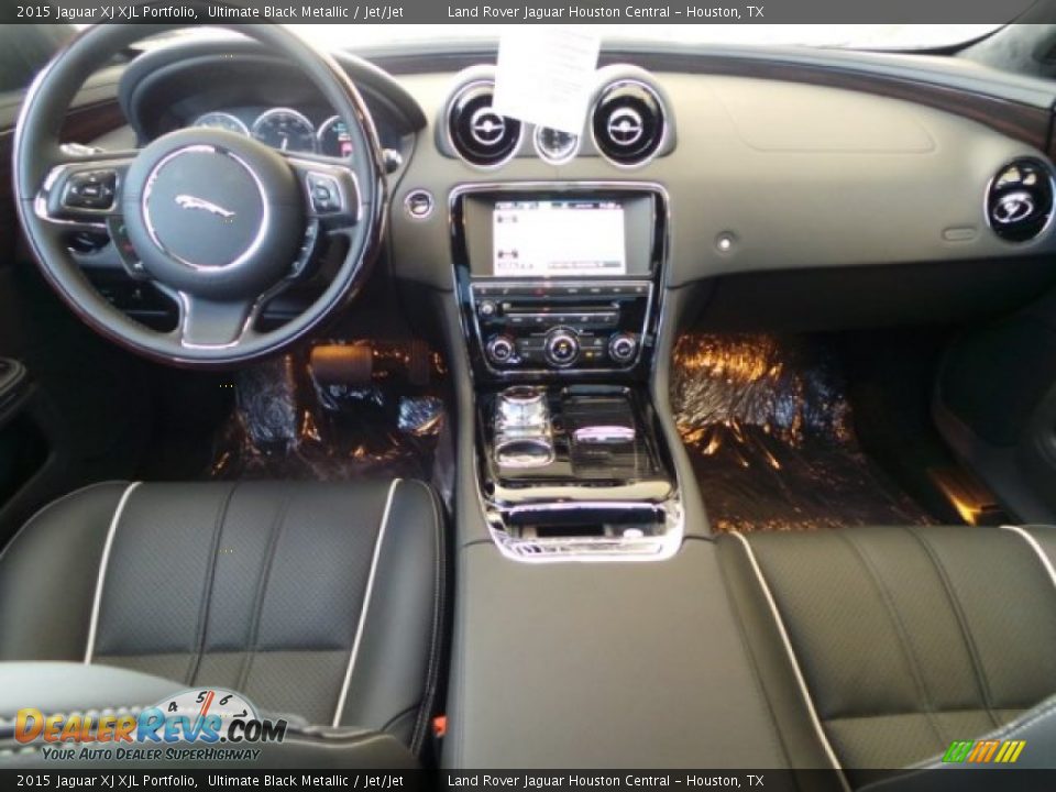 2015 Jaguar XJ XJL Portfolio Ultimate Black Metallic / Jet/Jet Photo #26