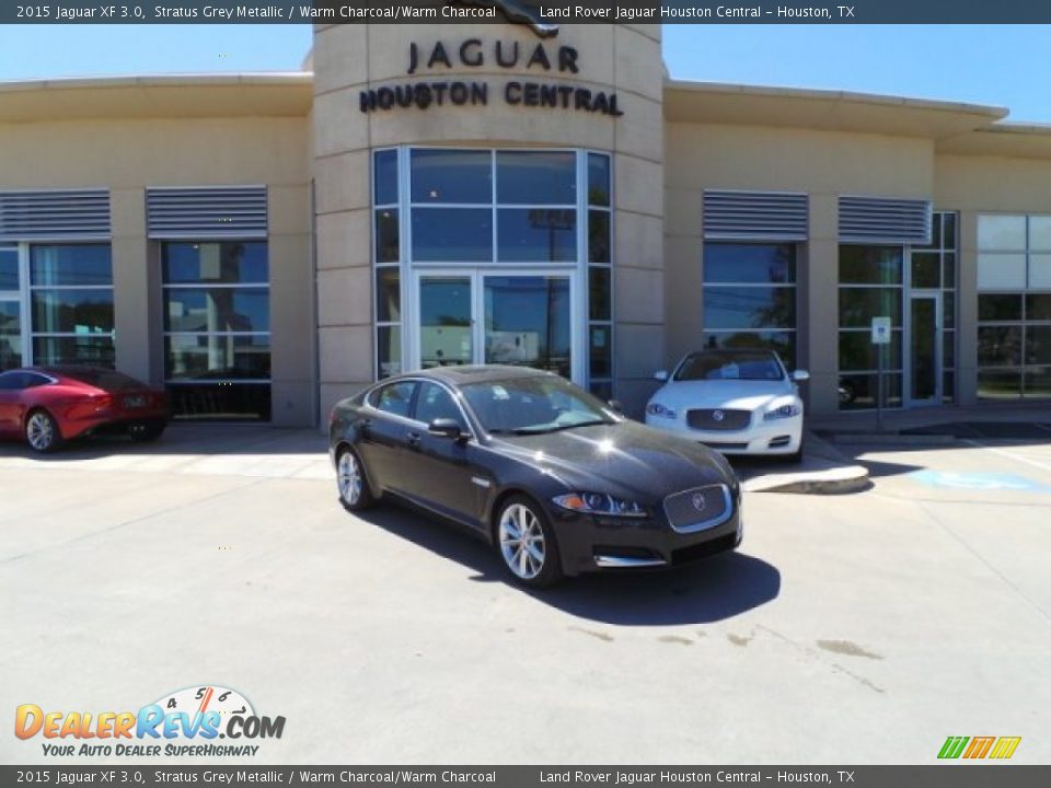 2015 Jaguar XF 3.0 Stratus Grey Metallic / Warm Charcoal/Warm Charcoal Photo #1