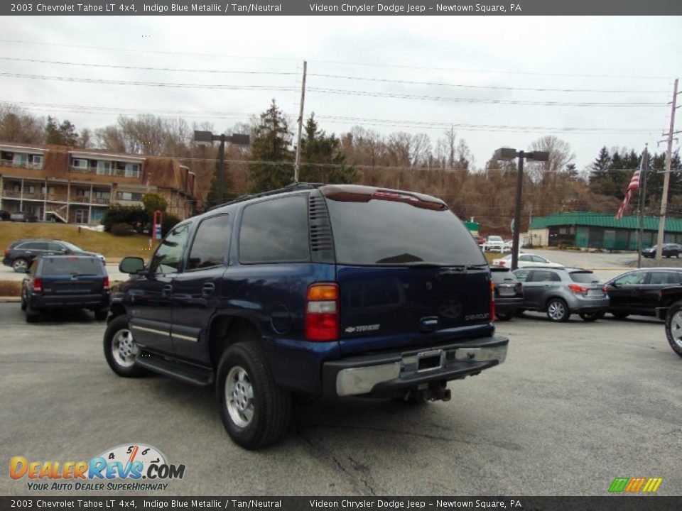 2003 Chevrolet Tahoe LT 4x4 Indigo Blue Metallic / Tan/Neutral Photo #5