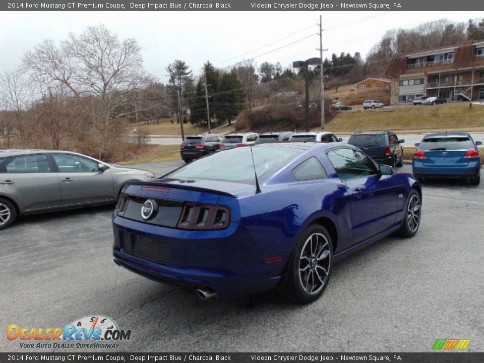 2014 Ford Mustang GT Premium Coupe Deep Impact Blue / Charcoal Black Photo #3