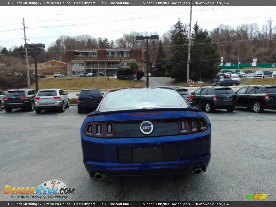 2014 Ford Mustang GT Premium Coupe Deep Impact Blue / Charcoal Black Photo #4