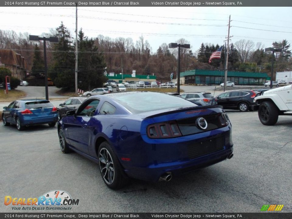 2014 Ford Mustang GT Premium Coupe Deep Impact Blue / Charcoal Black Photo #5