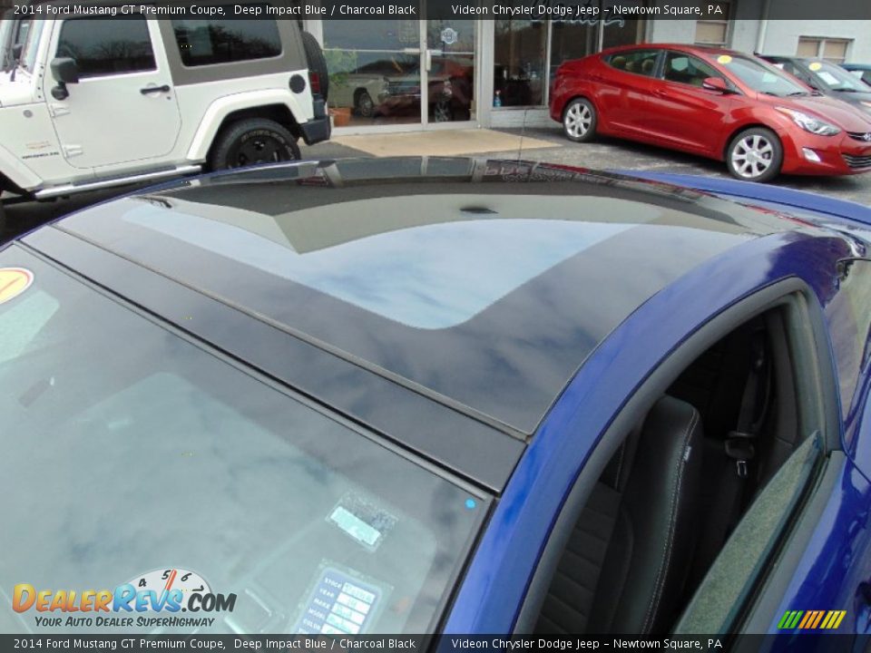 2014 Ford Mustang GT Premium Coupe Deep Impact Blue / Charcoal Black Photo #10