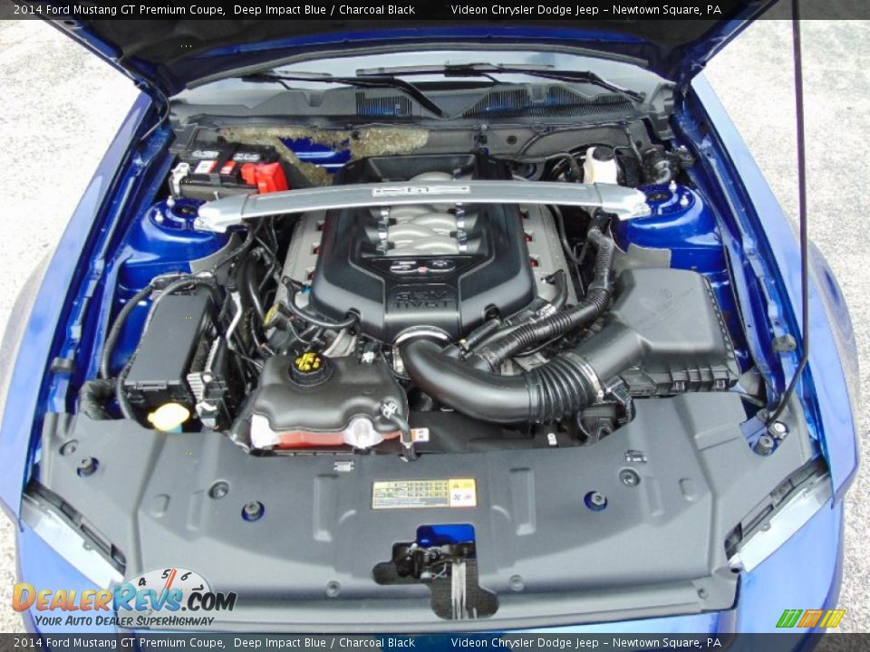 2014 Ford Mustang GT Premium Coupe Deep Impact Blue / Charcoal Black Photo #11
