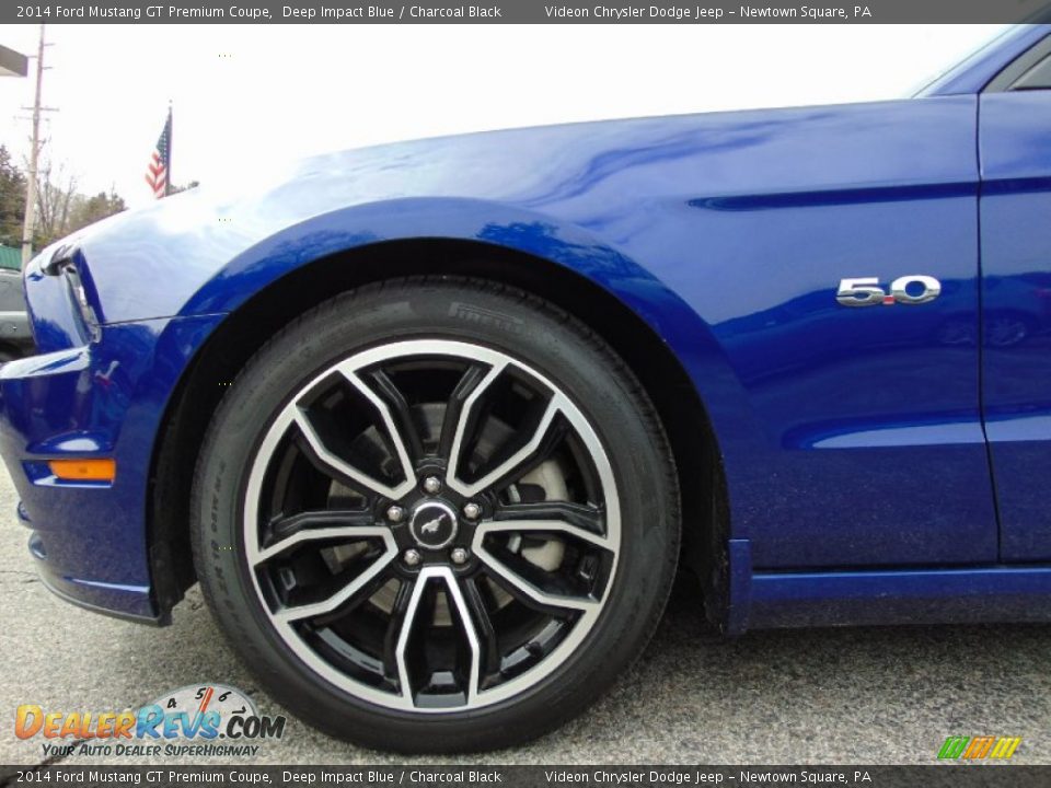 2014 Ford Mustang GT Premium Coupe Deep Impact Blue / Charcoal Black Photo #13