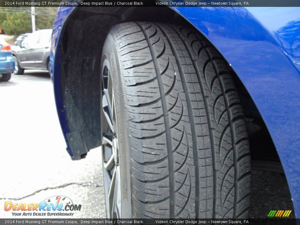2014 Ford Mustang GT Premium Coupe Deep Impact Blue / Charcoal Black Photo #14