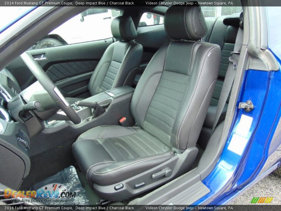 2014 Ford Mustang GT Premium Coupe Deep Impact Blue / Charcoal Black Photo #17