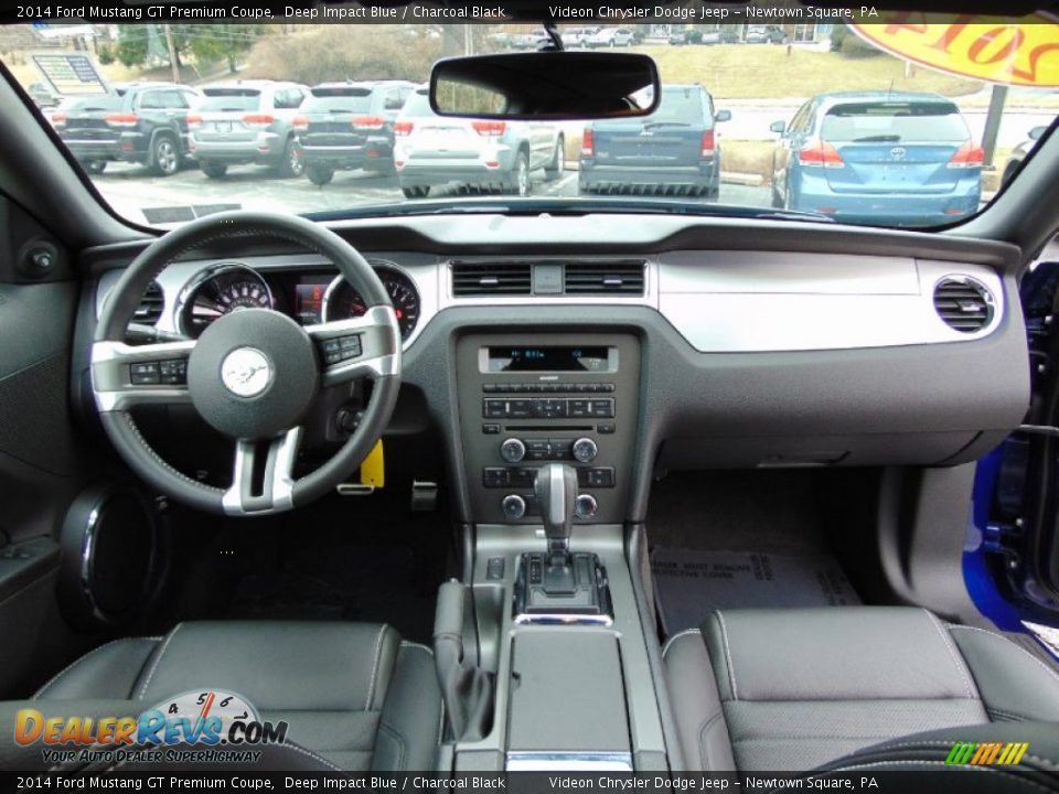 2014 Ford Mustang GT Premium Coupe Deep Impact Blue / Charcoal Black Photo #18