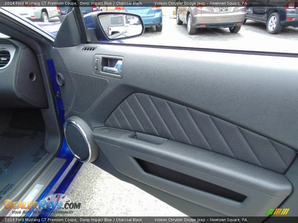 2014 Ford Mustang GT Premium Coupe Deep Impact Blue / Charcoal Black Photo #19