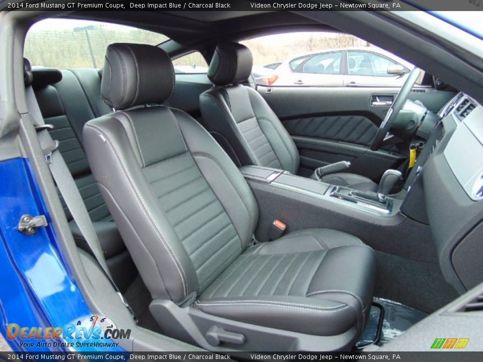 2014 Ford Mustang GT Premium Coupe Deep Impact Blue / Charcoal Black Photo #21