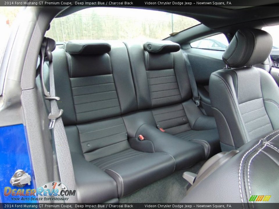 2014 Ford Mustang GT Premium Coupe Deep Impact Blue / Charcoal Black Photo #22