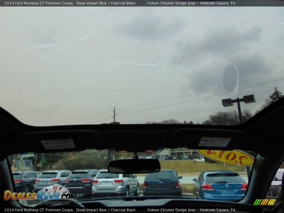 2014 Ford Mustang GT Premium Coupe Deep Impact Blue / Charcoal Black Photo #23