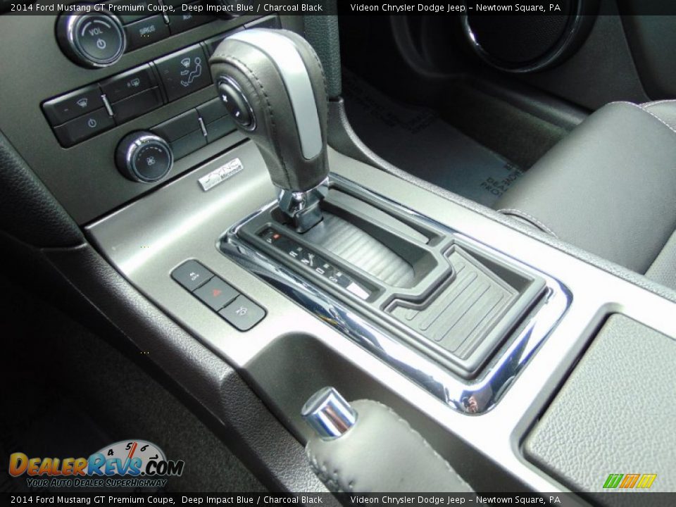 2014 Ford Mustang GT Premium Coupe Deep Impact Blue / Charcoal Black Photo #25