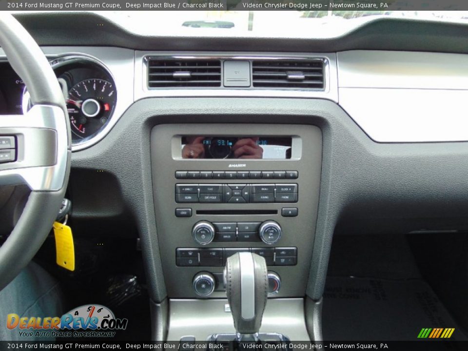 2014 Ford Mustang GT Premium Coupe Deep Impact Blue / Charcoal Black Photo #26
