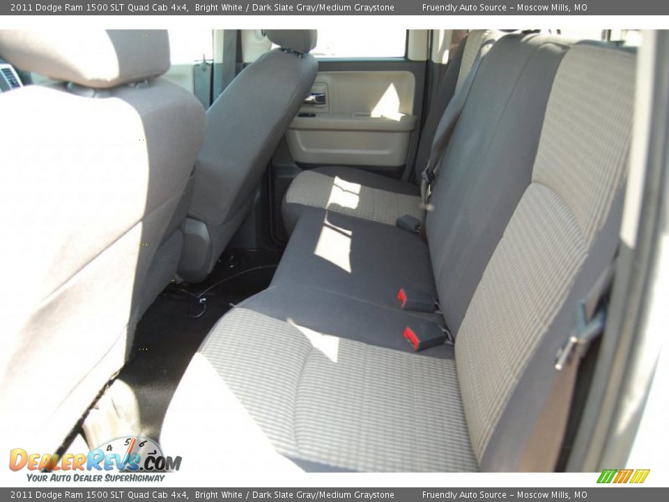 2011 Dodge Ram 1500 SLT Quad Cab 4x4 Bright White / Dark Slate Gray/Medium Graystone Photo #17