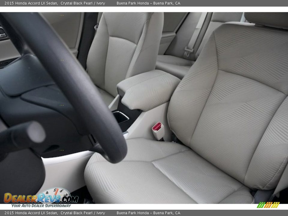 2015 Honda Accord LX Sedan Crystal Black Pearl / Ivory Photo #11