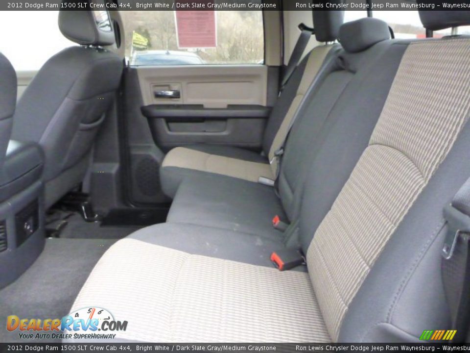 2012 Dodge Ram 1500 SLT Crew Cab 4x4 Bright White / Dark Slate Gray/Medium Graystone Photo #12
