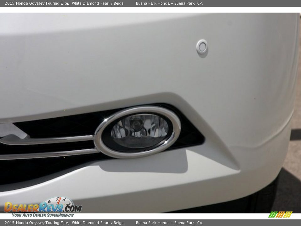 2015 Honda Odyssey Touring Elite White Diamond Pearl / Beige Photo #6