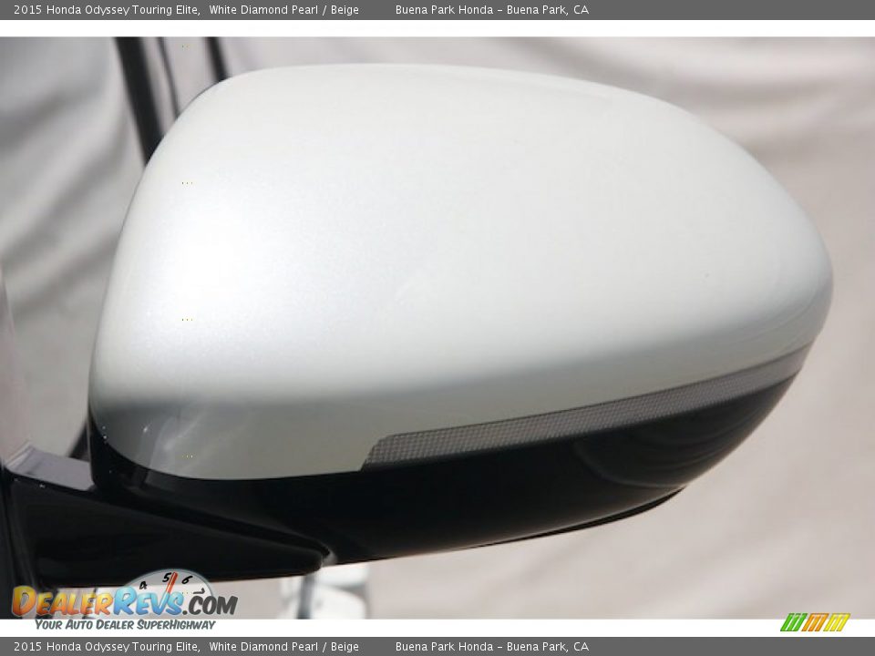 2015 Honda Odyssey Touring Elite White Diamond Pearl / Beige Photo #10