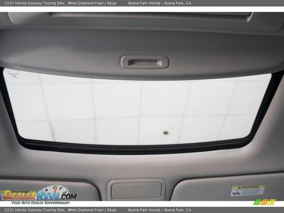 2015 Honda Odyssey Touring Elite White Diamond Pearl / Beige Photo #20