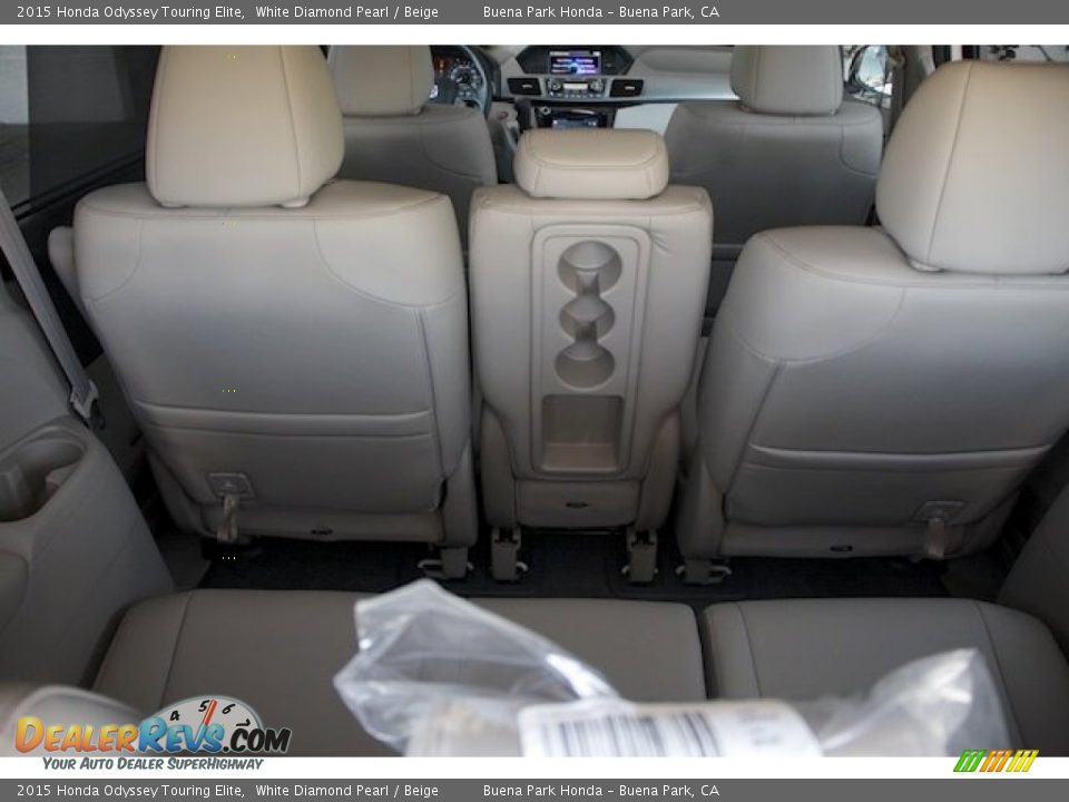 2015 Honda Odyssey Touring Elite White Diamond Pearl / Beige Photo #23