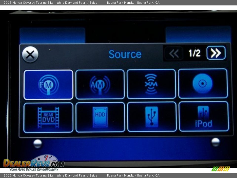 2015 Honda Odyssey Touring Elite White Diamond Pearl / Beige Photo #24