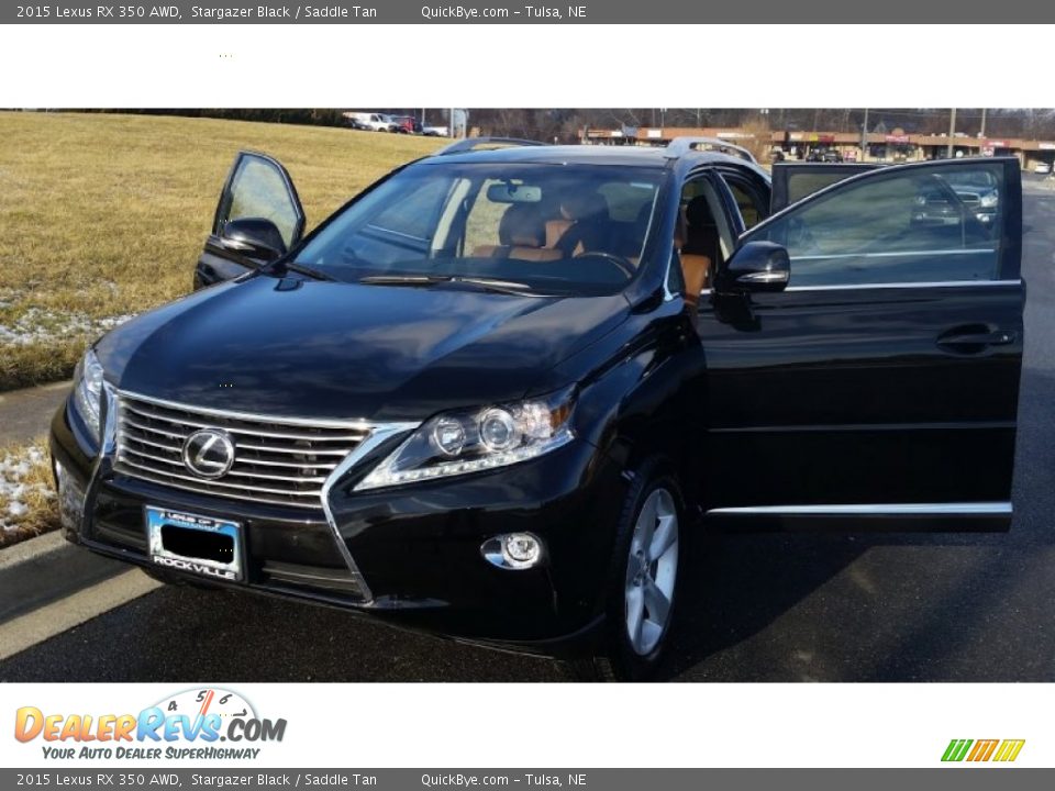 2015 Lexus RX 350 AWD Stargazer Black / Saddle Tan Photo #10