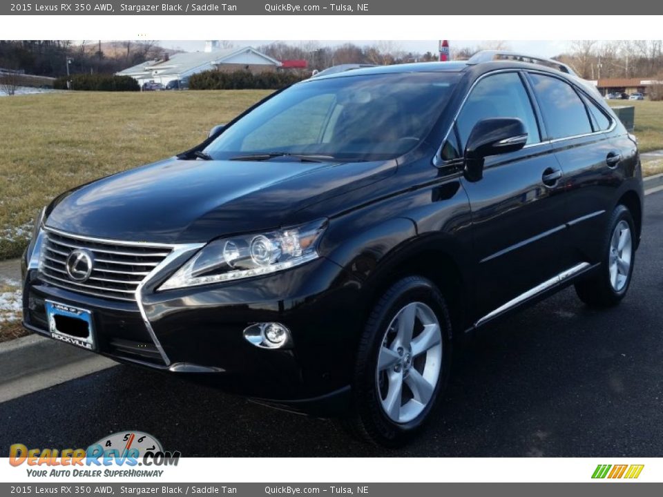 2015 Lexus RX 350 AWD Stargazer Black / Saddle Tan Photo #12