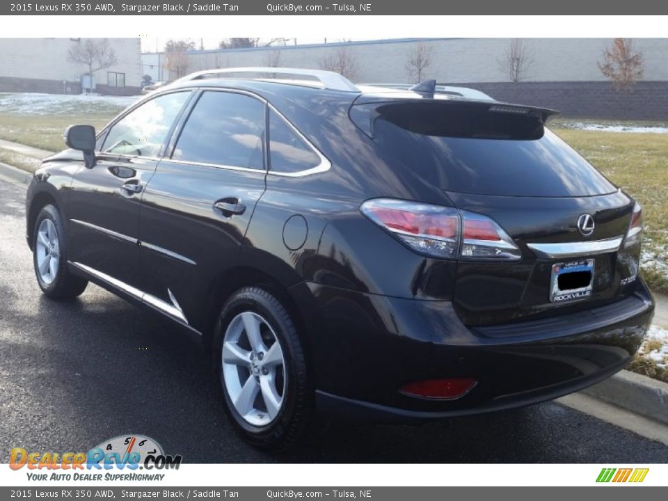2015 Lexus RX 350 AWD Stargazer Black / Saddle Tan Photo #14