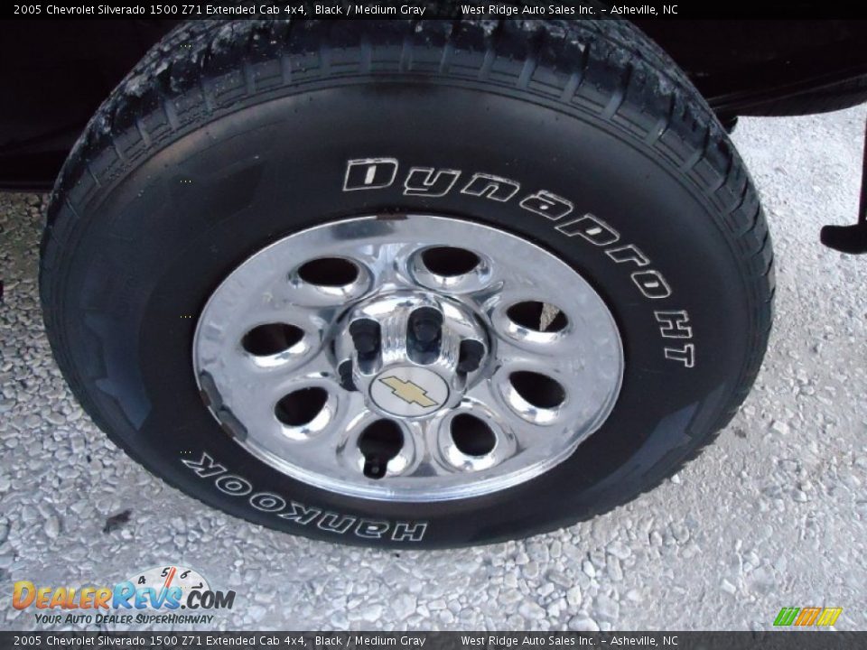 2005 Chevrolet Silverado 1500 Z71 Extended Cab 4x4 Black / Medium Gray Photo #10