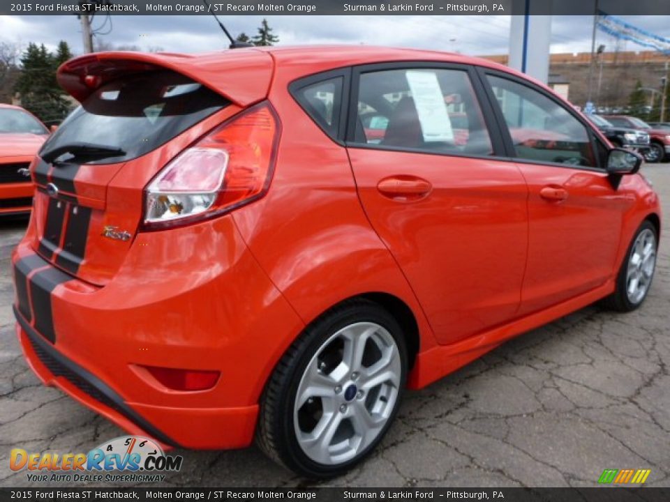 2015 Ford Fiesta ST Hatchback Molten Orange / ST Recaro Molten Orange Photo #2