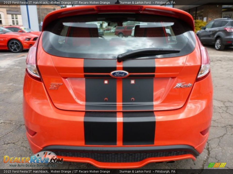 2015 Ford Fiesta ST Hatchback Molten Orange / ST Recaro Molten Orange Photo #3