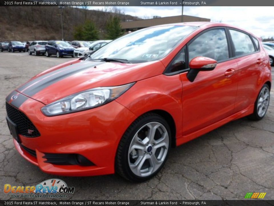 2015 Ford Fiesta ST Hatchback Molten Orange / ST Recaro Molten Orange Photo #5