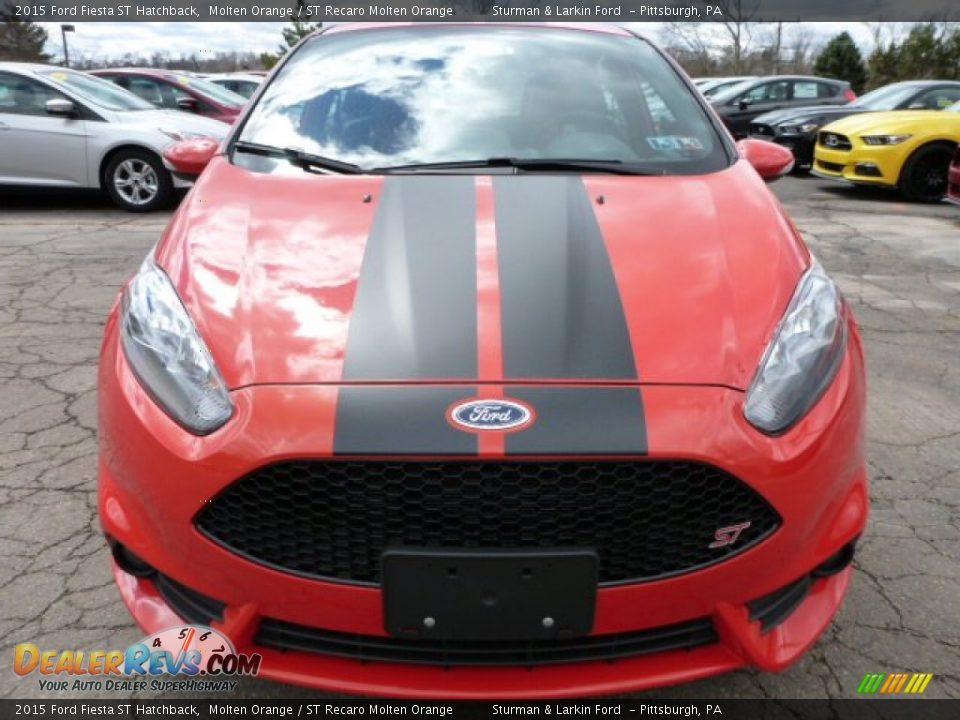 2015 Ford Fiesta ST Hatchback Molten Orange / ST Recaro Molten Orange Photo #6