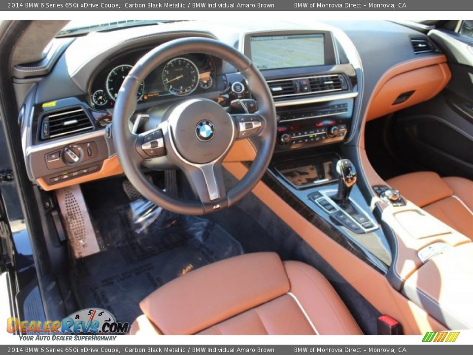 BMW Individual Amaro Brown Interior - 2014 BMW 6 Series 650i xDrive Coupe Photo #9