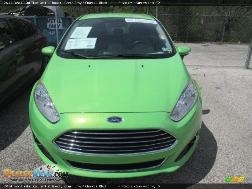 2014 Ford Fiesta Titanium Hatchback Green Envy / Charcoal Black Photo #3