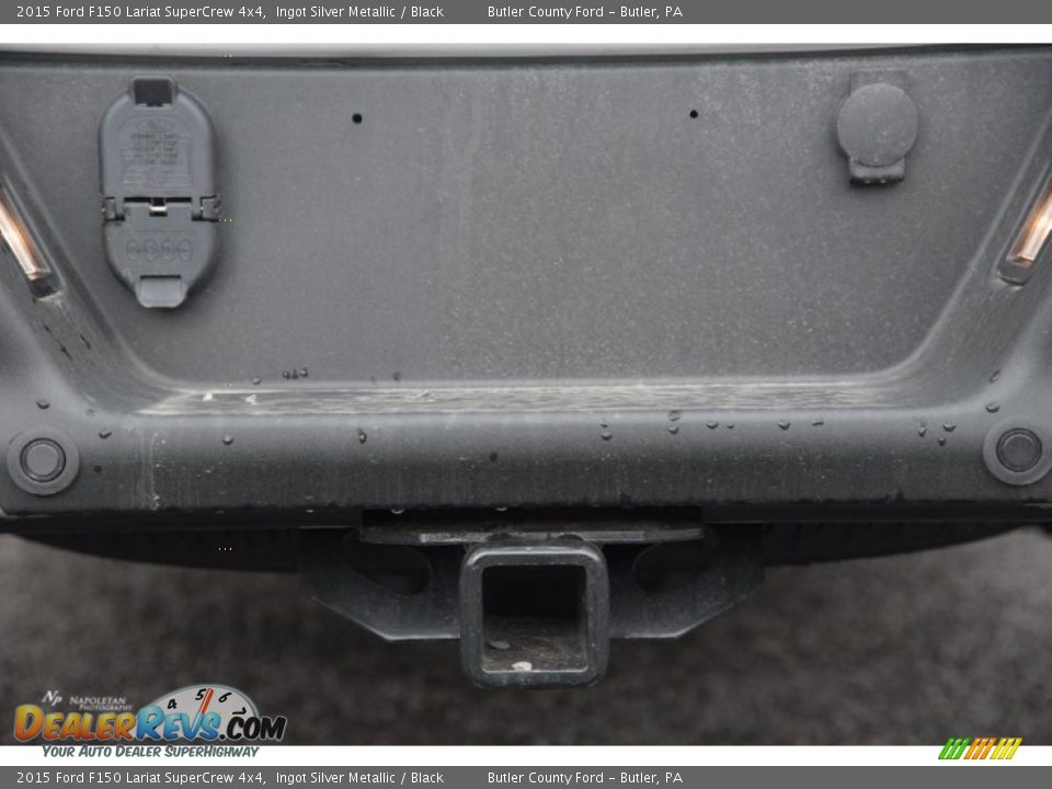 2015 Ford F150 Lariat SuperCrew 4x4 Ingot Silver Metallic / Black Photo #14
