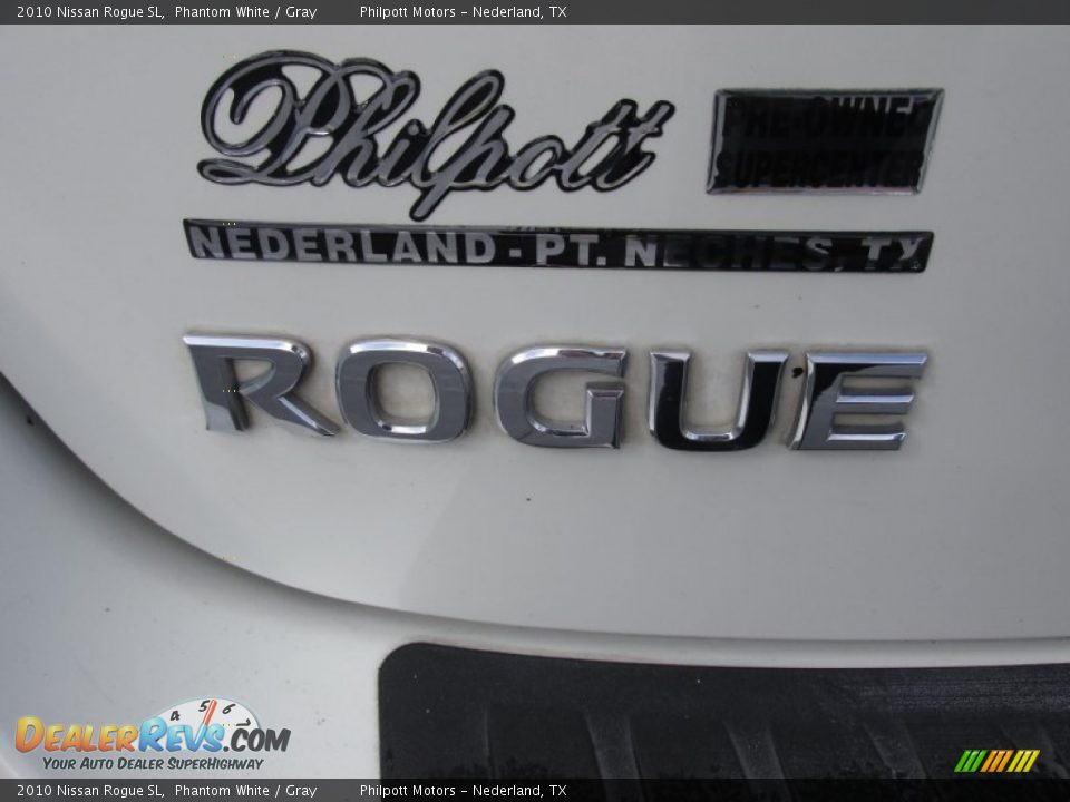 2010 Nissan Rogue SL Phantom White / Gray Photo #13