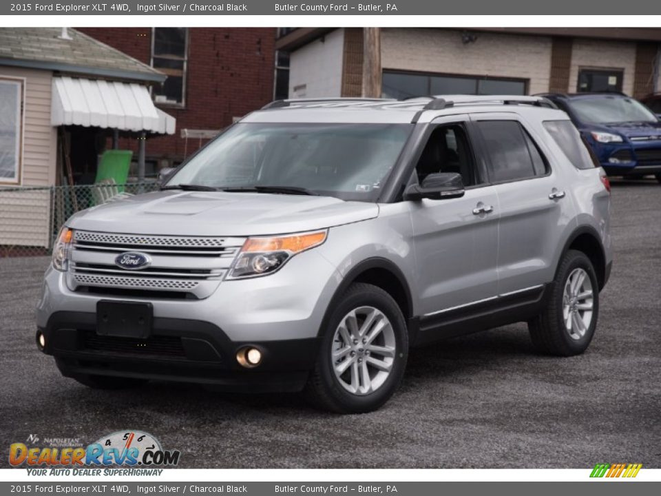 2015 Ford Explorer XLT 4WD Ingot Silver / Charcoal Black Photo #1