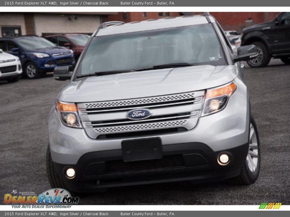 2015 Ford Explorer XLT 4WD Ingot Silver / Charcoal Black Photo #2