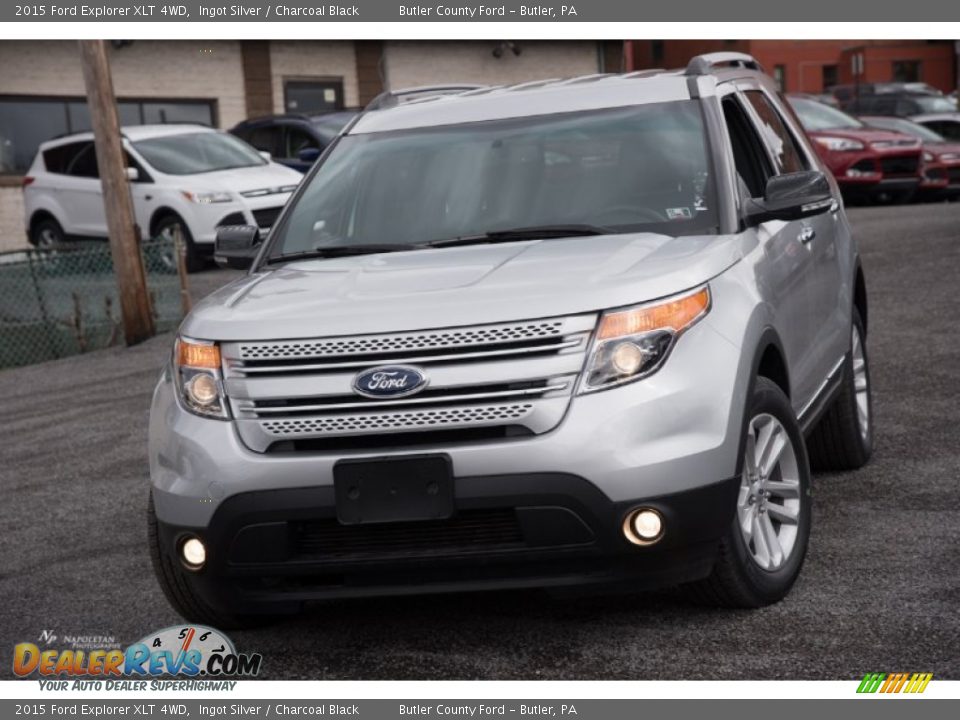 2015 Ford Explorer XLT 4WD Ingot Silver / Charcoal Black Photo #3