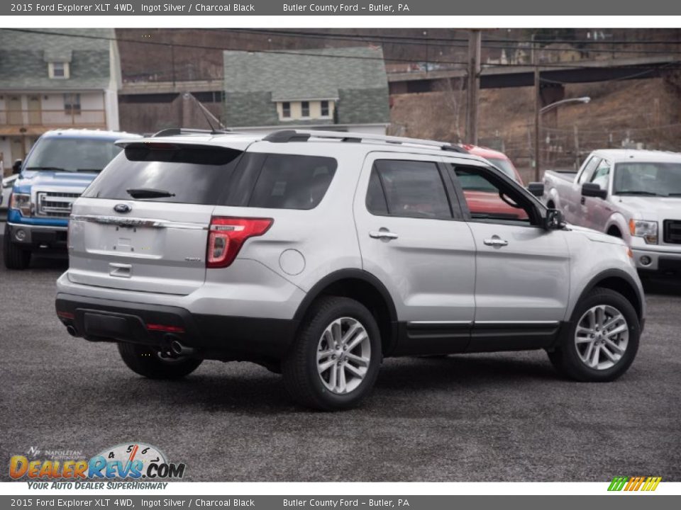 2015 Ford Explorer XLT 4WD Ingot Silver / Charcoal Black Photo #4