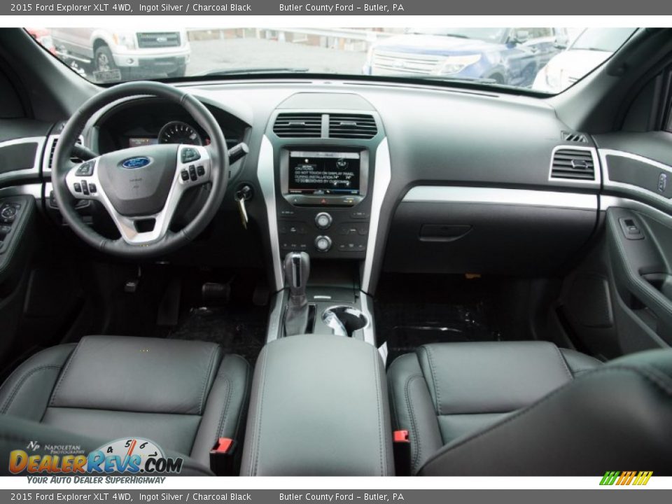 2015 Ford Explorer XLT 4WD Ingot Silver / Charcoal Black Photo #6