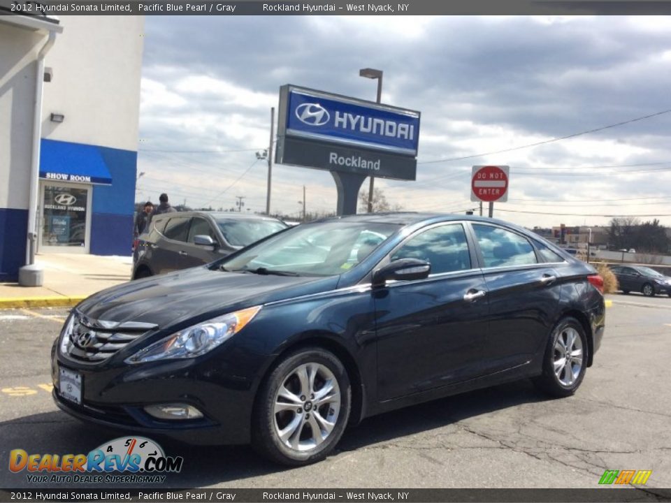 2012 Hyundai Sonata Limited Pacific Blue Pearl / Gray Photo #1