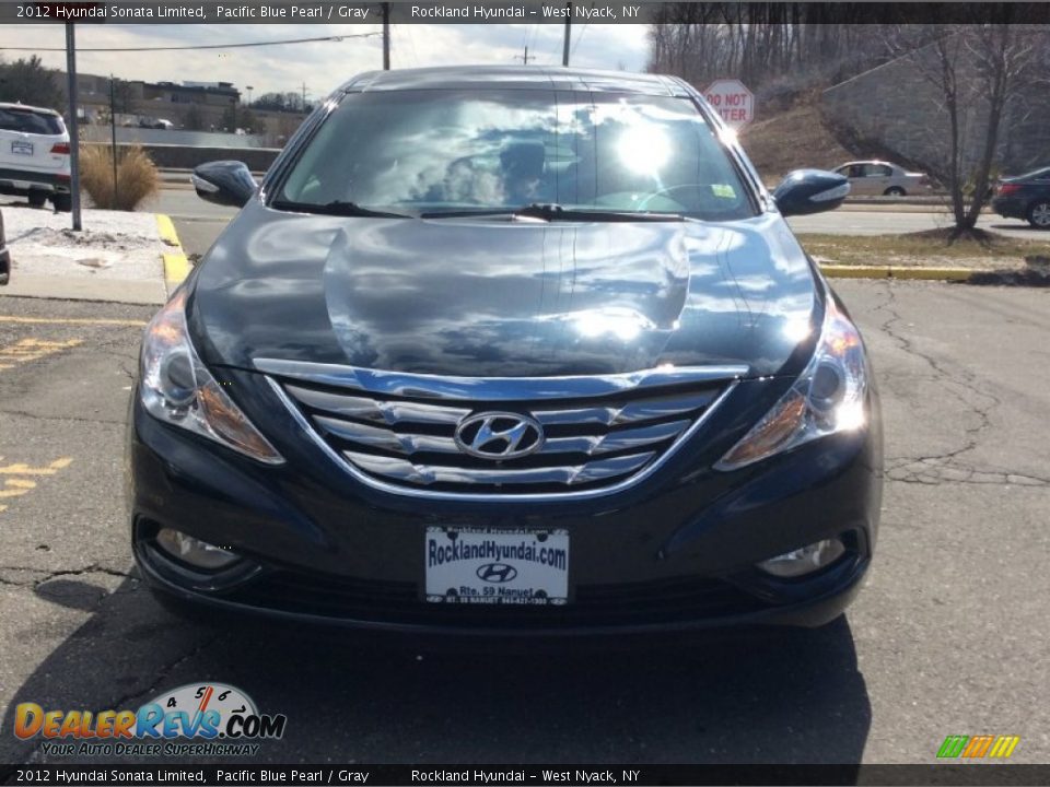 2012 Hyundai Sonata Limited Pacific Blue Pearl / Gray Photo #2