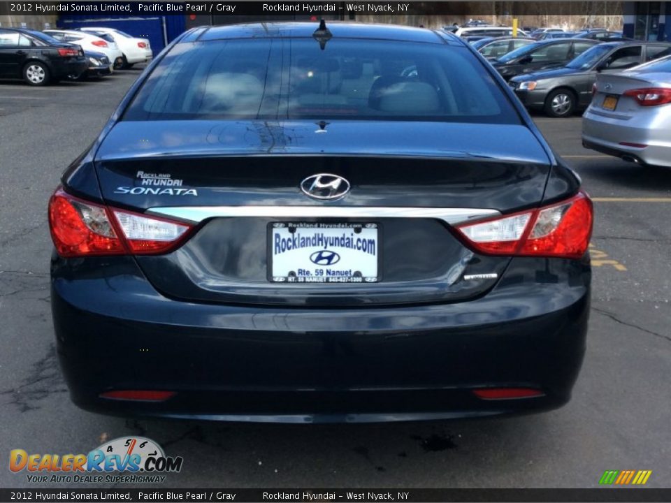 2012 Hyundai Sonata Limited Pacific Blue Pearl / Gray Photo #5